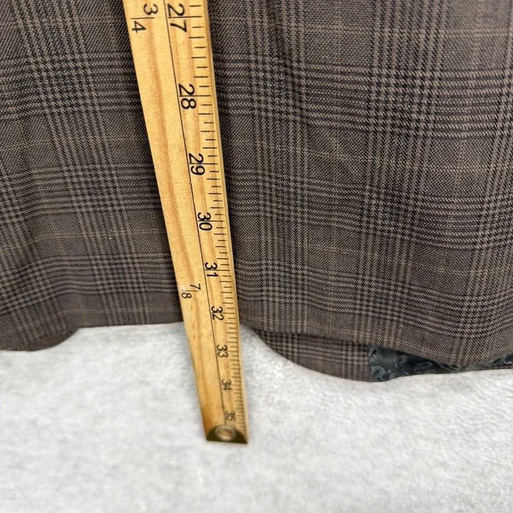 Haggar 1926 Originals Blazer Men 42 Long Brown Glen Plaid Suit Sport Coat Jacket